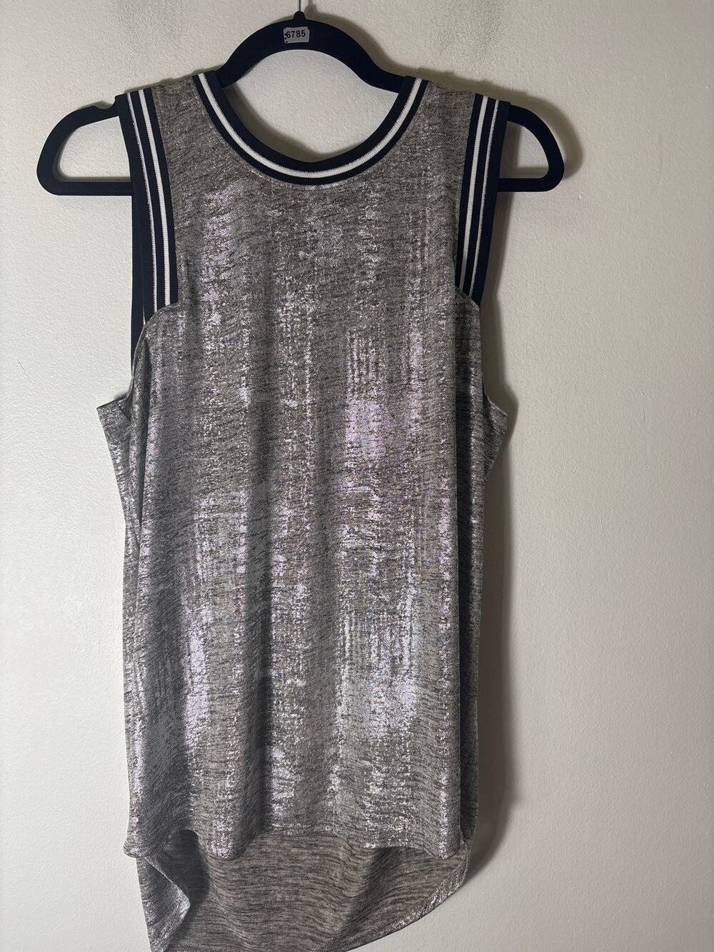 Trouve Metallic Sleevless Tank Sz M